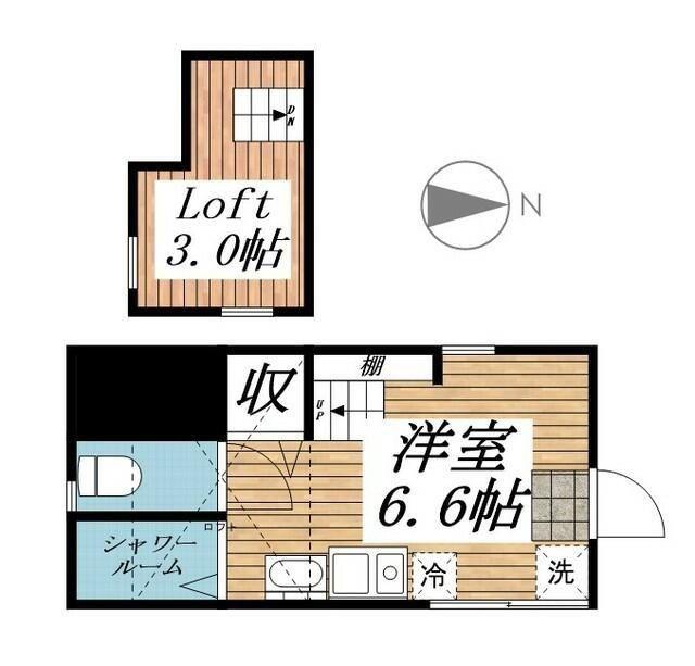 プレステージ椎名町(ワンルーム/2階)の間取り写真