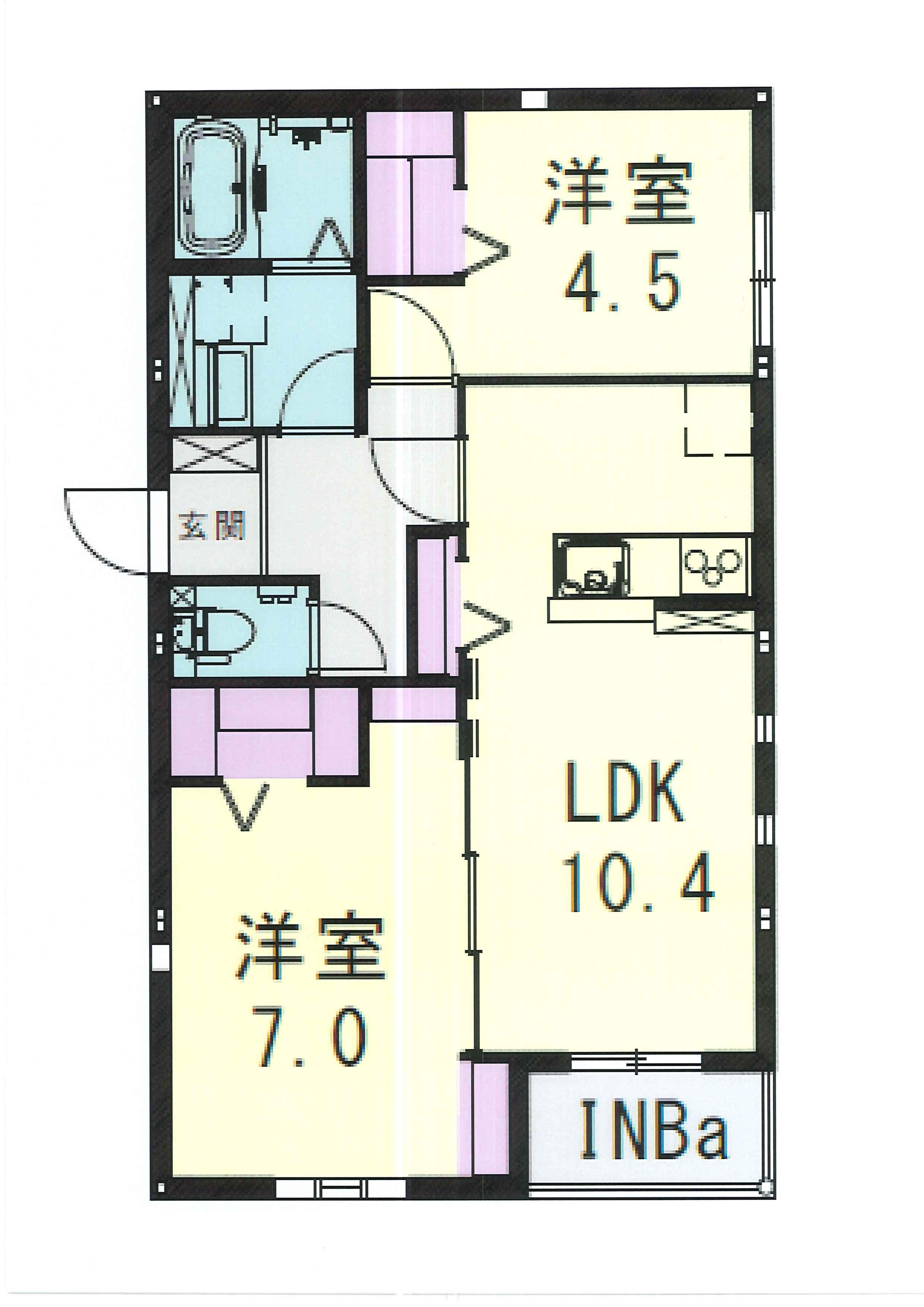 ハイムメゾンCZ-A棟(2LDK/1階)の間取り写真