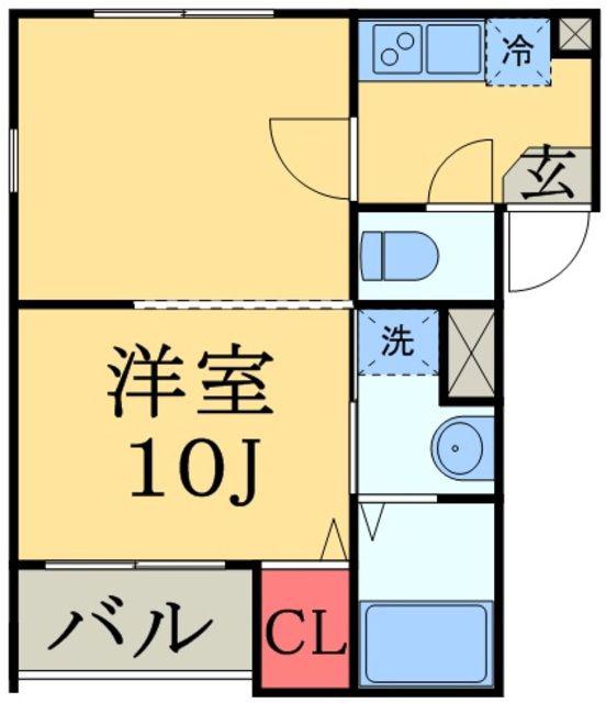 CASA BB CUBE(1K/1階)の間取り写真