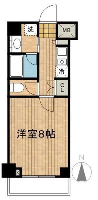 サンパティーク(1K/3階)の間取り写真