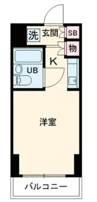 メインステージ多摩川駅前(ワンルーム/1階)の間取り写真