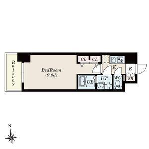 S-RESIDENCE岡崎公園AUREATE 204.2(1K/2階)の間取り写真