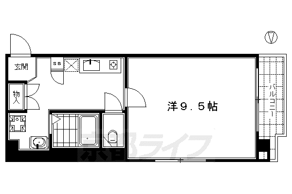 CASA YAMABUN II(1K/7階)の間取り写真