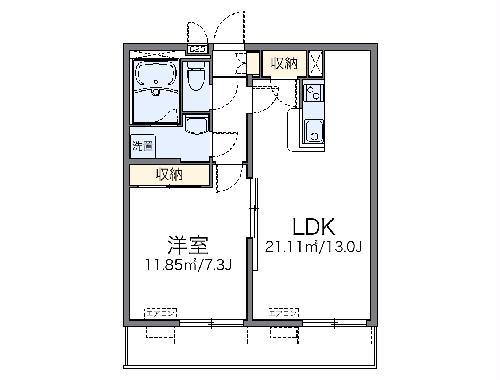 レオネクストプランドール千寿(1LDK/3階)の間取り写真