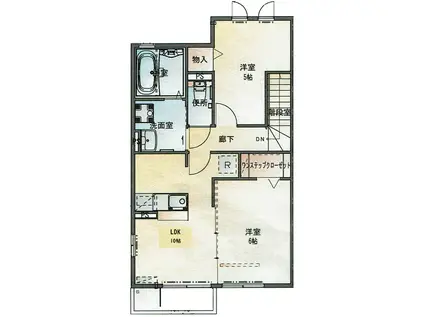 ロイヤルシティ(2LDK/2階)の間取り写真