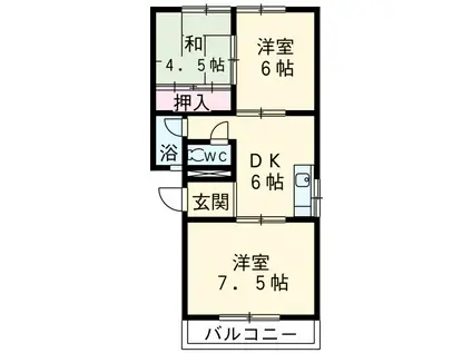 小泉ハウス(3DK/3階)の間取り写真