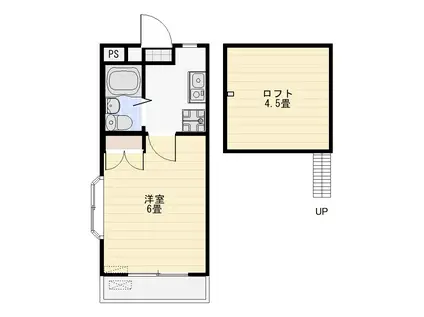 シティパレス深谷6C(1K/2階)の間取り写真