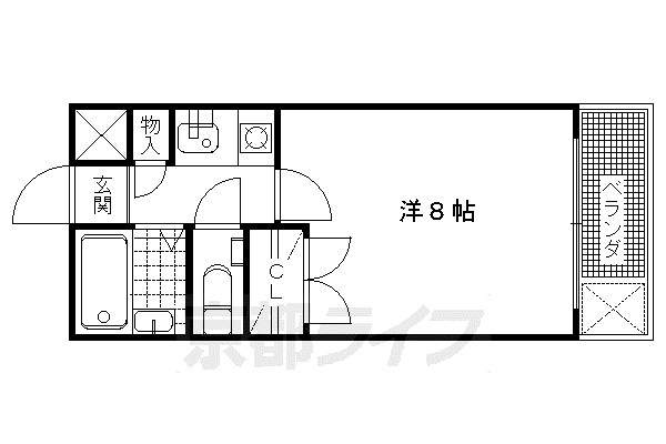 メゾンセレクト(1K/2階)の間取り写真