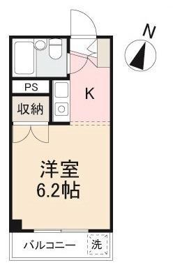 フジマンション(1K/3階)の間取り写真