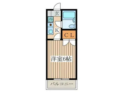 榎本マンション(1K/2階)の間取り写真