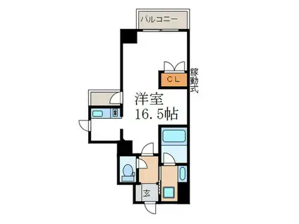 レジディア御所東(ワンルーム/7階)の間取り写真