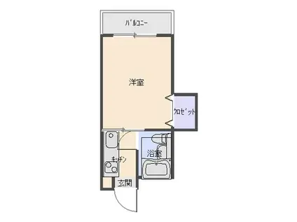 四国洋行ハイツ(1K/3階)の間取り写真