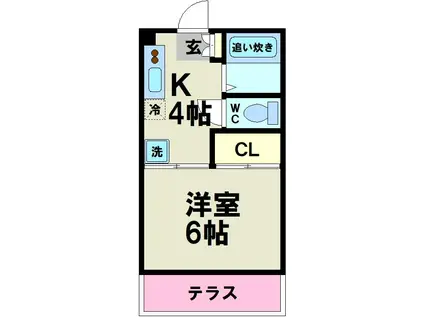 笹塚IMAハウス(1K/1階)の間取り写真