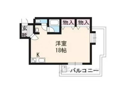 メゾン寿(ワンルーム/1階)の間取り写真
