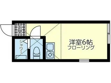 ユナイト川崎エスパーニャ(ワンルーム/1階)の間取り写真