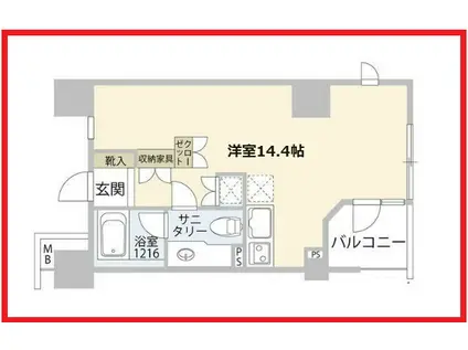 朝日上野マンション(ワンルーム/4階)の間取り写真