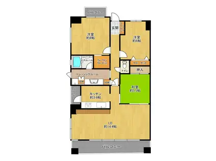 サーパス駅前通(3LDK/6階)の間取り写真
