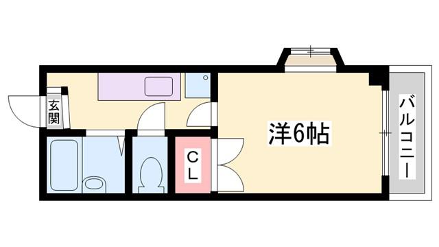アイランド東今宿(1K/3階)の間取り写真