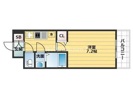 プレサンス北浜レガーロ(1K/9階)の間取り写真