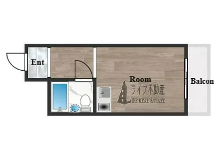 YOUハイム金岡(ワンルーム/4階)の間取り写真