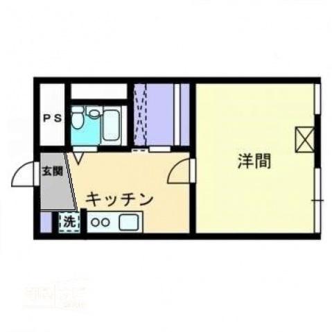 敷島ビル(1K/8階)の間取り写真