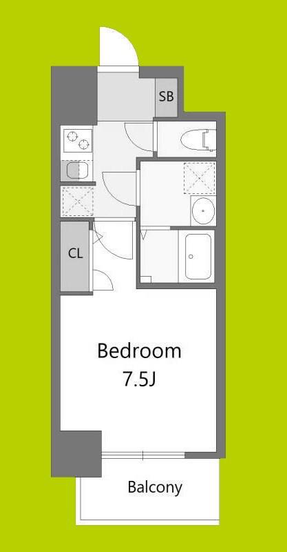 S-RESIDENCE堺浜寺BROAD(1K/3階)の間取り写真