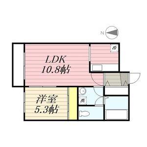 エムズ911(1LDK/2階)の間取り写真