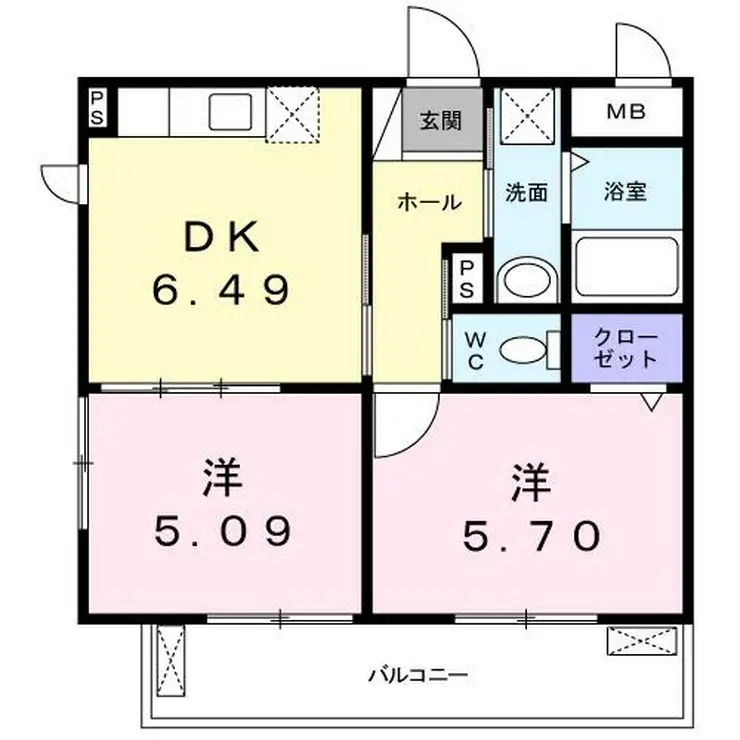 シャテーニュ プレリー 2階階 間取り
