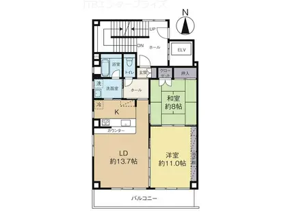 MATSUSHIMA BILL(2LDK/2階)の間取り写真