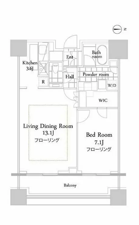 コンシェリア西新宿タワーズウエスト 26階階 間取り