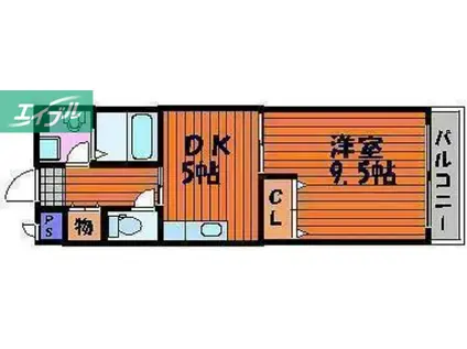 グレース島田本町(1DK/4階)の間取り写真