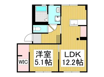 メゾン ルミエール(1LDK/1階)の間取り写真