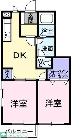 サンセールメゾン514(2DK/1階)の間取り写真