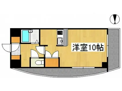 ジュネス天領 II(ワンルーム/6階)の間取り写真