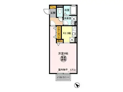 ルミエール(1K/2階)の間取り写真