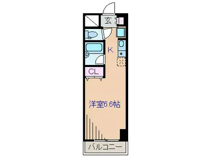 ラ・シード妙蓮寺(ワンルーム/4階)の間取り写真