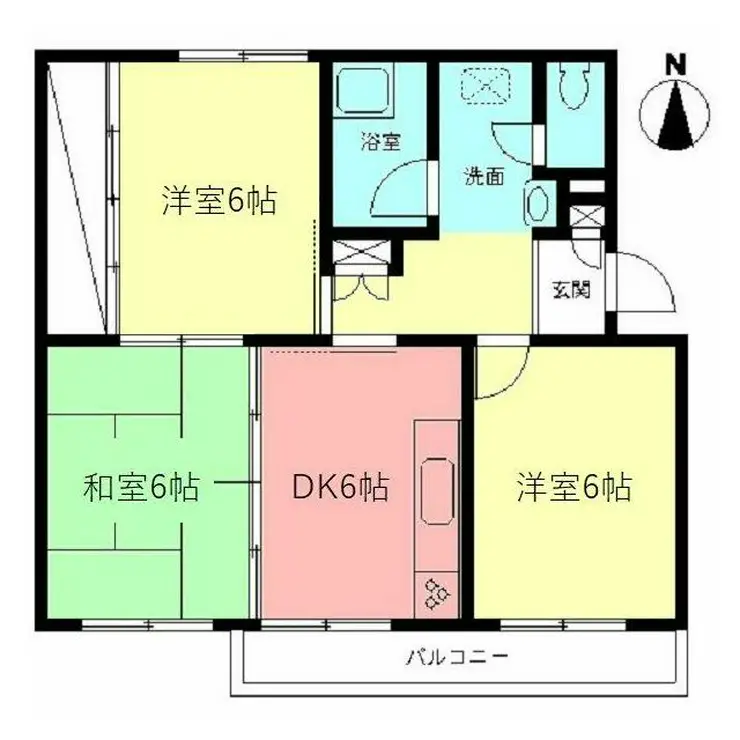 ヒルテラス唐池 2階階 間取り