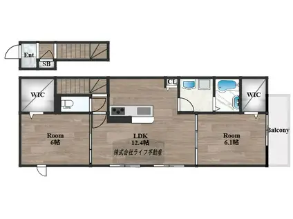 ウエスタンハイツ17(2LDK/2階)の間取り写真