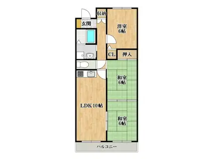 ペーンヴィラージュ(3LDK/1階)の間取り写真