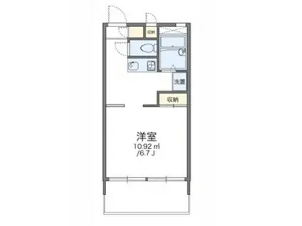 レオパレス田園(1K/2階)の間取り写真