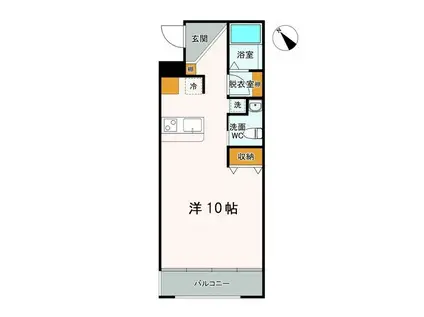 ARCO15(ワンルーム/3階)の間取り写真