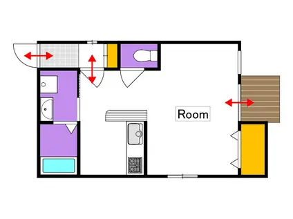 GARDEN・HOUSE奥田(ワンルーム/1階)の間取り写真