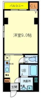 アベニュー橘(1K/2階)の間取り写真