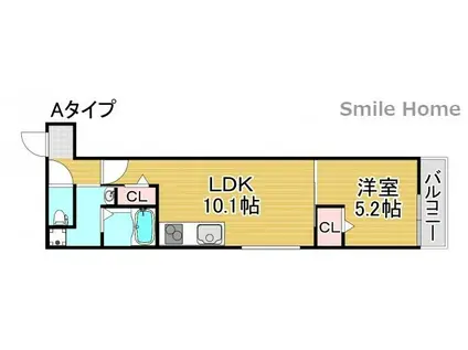フジパレス西加賀屋VI番館(1LDK/3階)の間取り写真