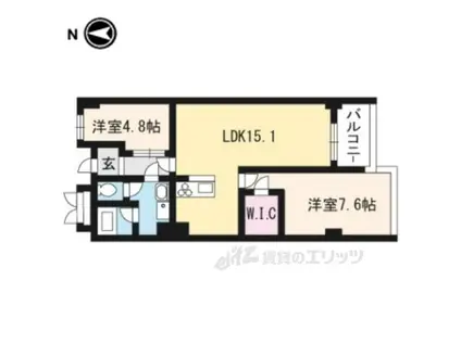 イヌイ星の子ハイツ(2LDK/4階)の間取り写真