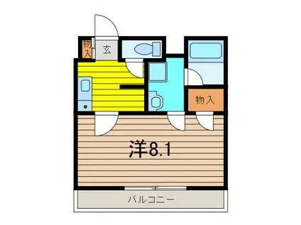 アーバンコート浦和(1K/2階)の間取り写真