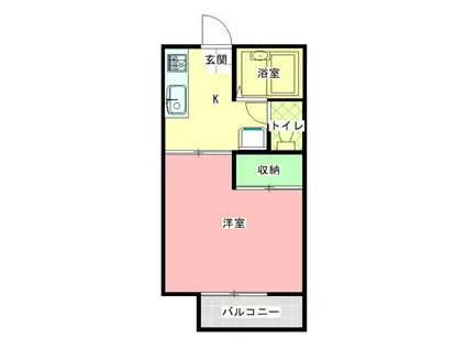 コーポ文京(1K/2階)の間取り写真