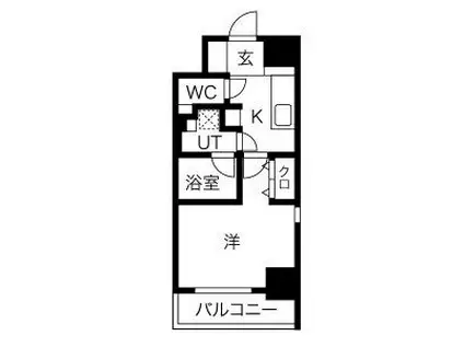 PULCHRA IMAIKE&初回保証料無(1K/5階)の間取り写真