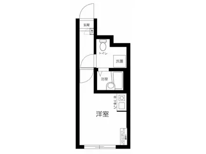 Cスクエア矢口(ワンルーム/1階)の間取り写真