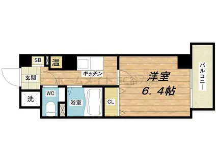 コモグランツ松屋町(1K/7階)の間取り写真